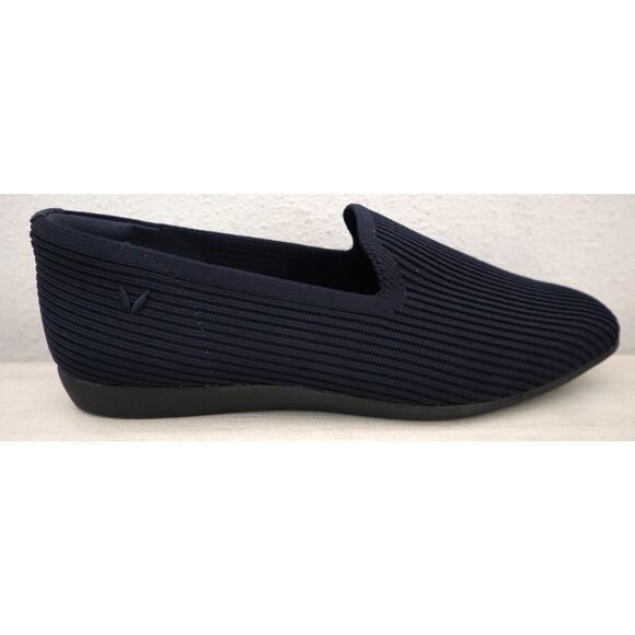 Vivaia Women Sz EUR 36.5 US 6 Navy Samantha Walker Square-Toe Knit Loafers - Picture 7 of 16